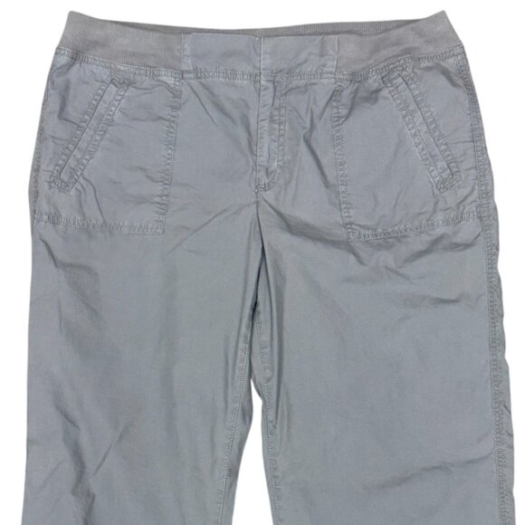 NWT Women's LOFT Cotton Utility Pant Gray | Size 14 - Picture 2 of 8